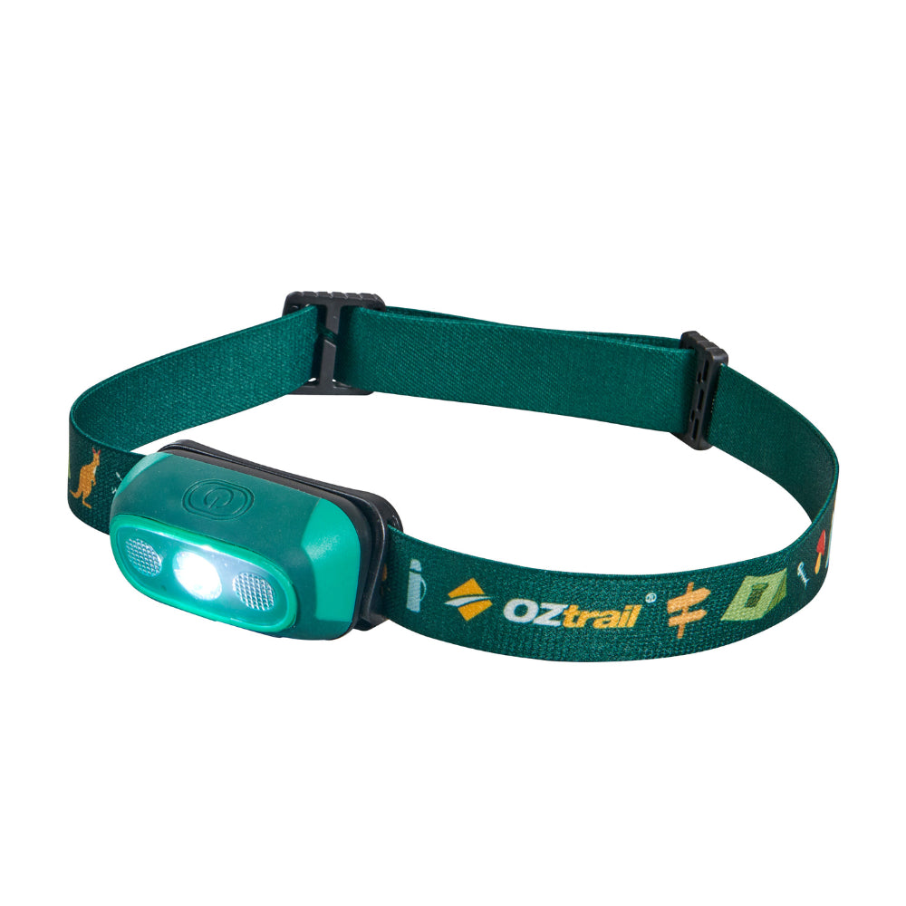 Oztrail 80L Lumos Twinkle Kids Headlamp - Green - Fraser Coast Outdoors