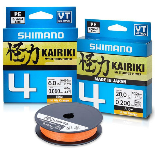 Shimano Kairiki 4 Pe Braid Line Orange - Fraser Coast Outdoors