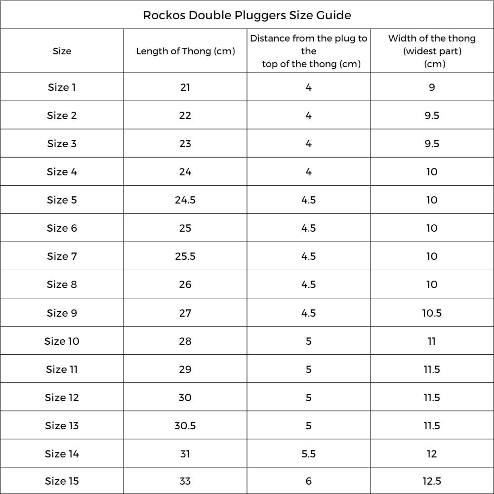 Rockos Double Pluggers White and Black Mens Size 7