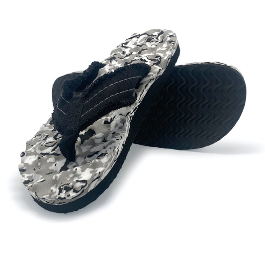 Rockos Nobby Thongs Black Camo Mens Size 7