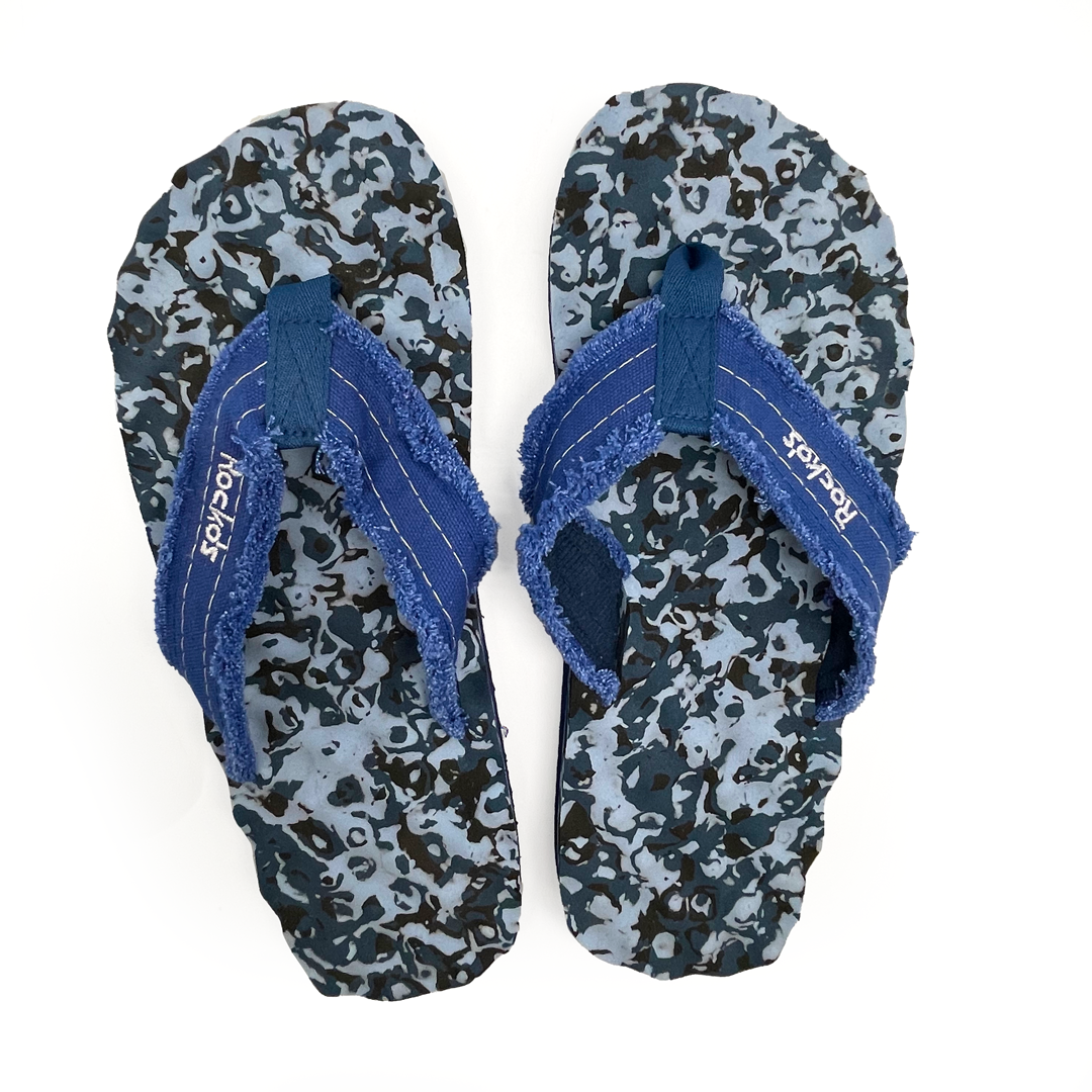 Rockos Nobby Thongs Blue Camo Mens Size 12