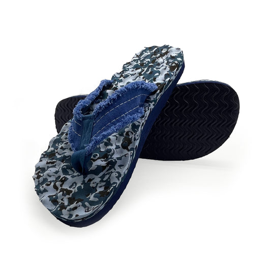 Rockos Nobby Thongs Blue Camo Mens Size 9