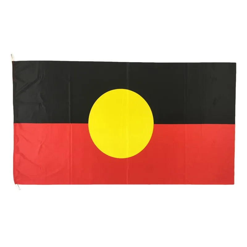 Aboriginal Flag (Knitted) Souvenir flag (Hot Knife Cut Only) 1500 x 750mm - Fraser Coast Outdoors