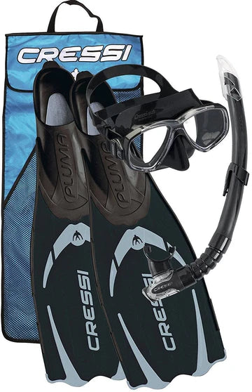 Cressi Pluma Snorkeling Fins Set Black