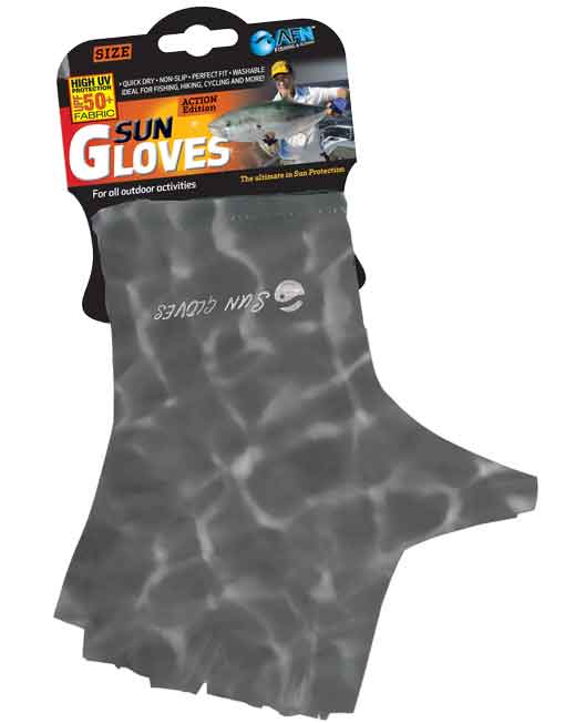 AFN Sun Gloves Water Grey - Fraser Coast Outdoors