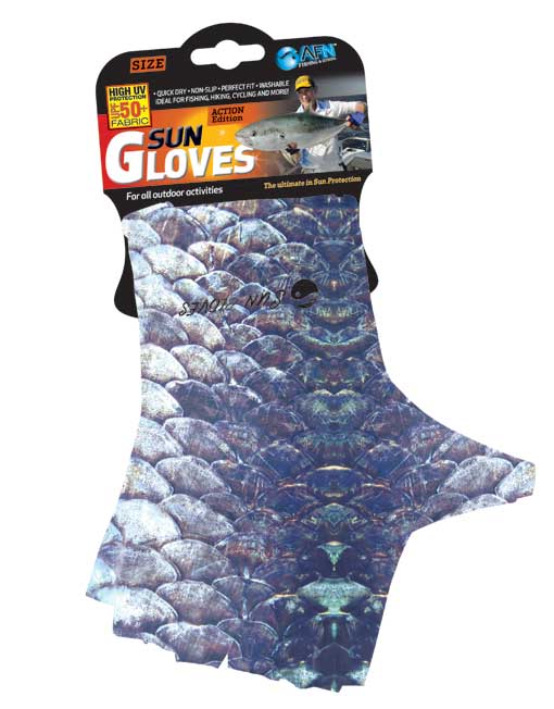 AFN Sun Gloves Barra Scales - Fraser Coast Outdoors