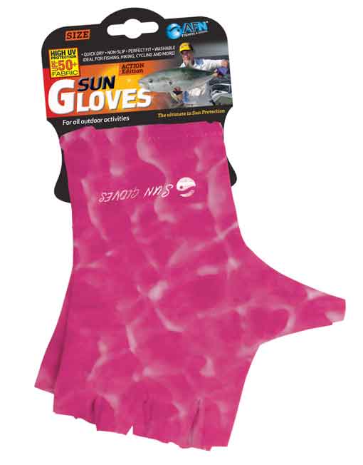 AFN Sun Gloves Water Pink - Fraser Coast Outdoors