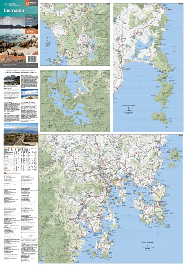 Tasmania State Map - Fraser Coast Outdoors